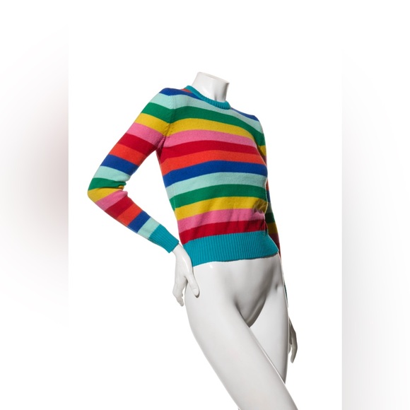 Saint Laurent Rainbow Stripe Sweater XS Rare 2016 Collection - Picture 1 of 10